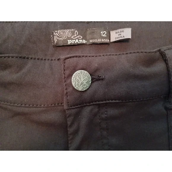 Prana Monarch‎ Women's Convertible Hiking Pants Size 12 Regular Black Zip Off - Picture 10 of 13